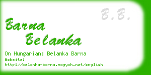barna belanka business card